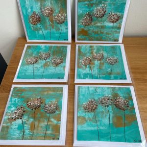 Handmålade konstkort blandade motiv - kort för födelsedagar eller annat firande, originalmålning av Art by Lycke