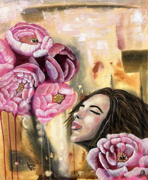 Abstrakt harmonisk målning – ”Harmony” av Art by Lycke