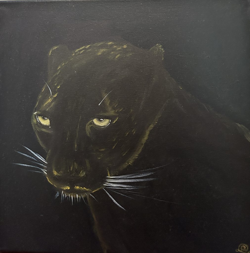 Art by Lycke
Midnight panther 
Oljemålning på canvas
40 x 40 cm 
2000 k