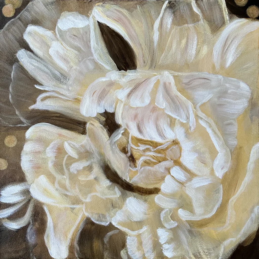 Art by Lycke Konst med vit pion