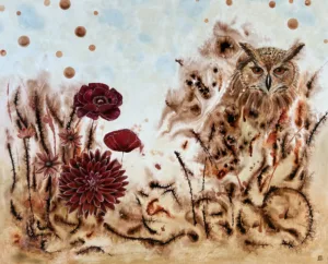 Autumn Vibe – Stor abstrakt tavla i hösttoner | Art by Lycke