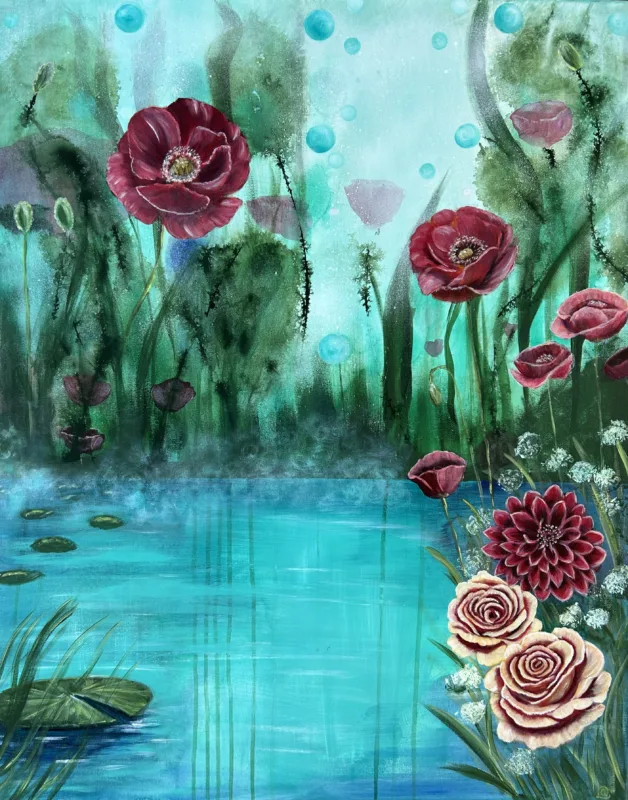 Turquoise reflections - stor turkos tavla